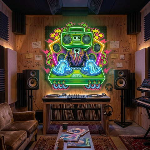 Dj Electro Music LED Neon Sign Light Pop Art