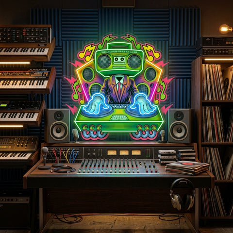Dj Electro Music LED Neon Sign Light Pop Art