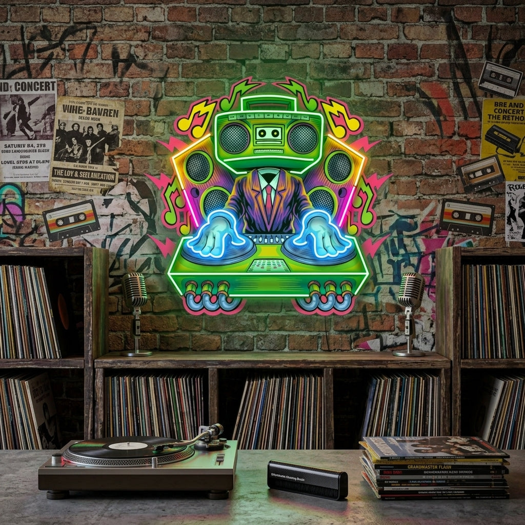 Dj Electro Music LED Neon Sign Light Pop Art