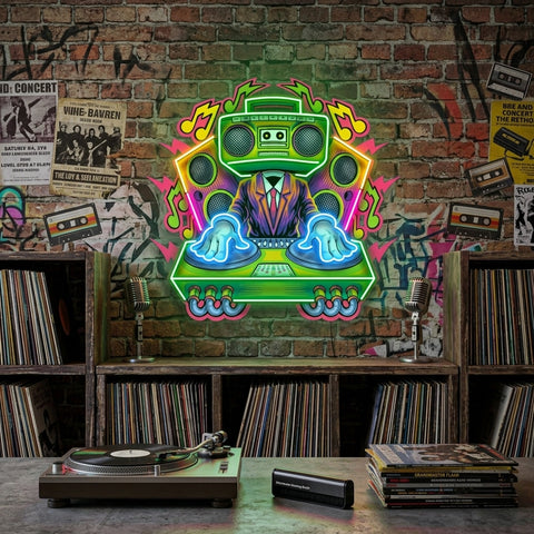Dj Electro Music LED Neon Sign Light Pop Art