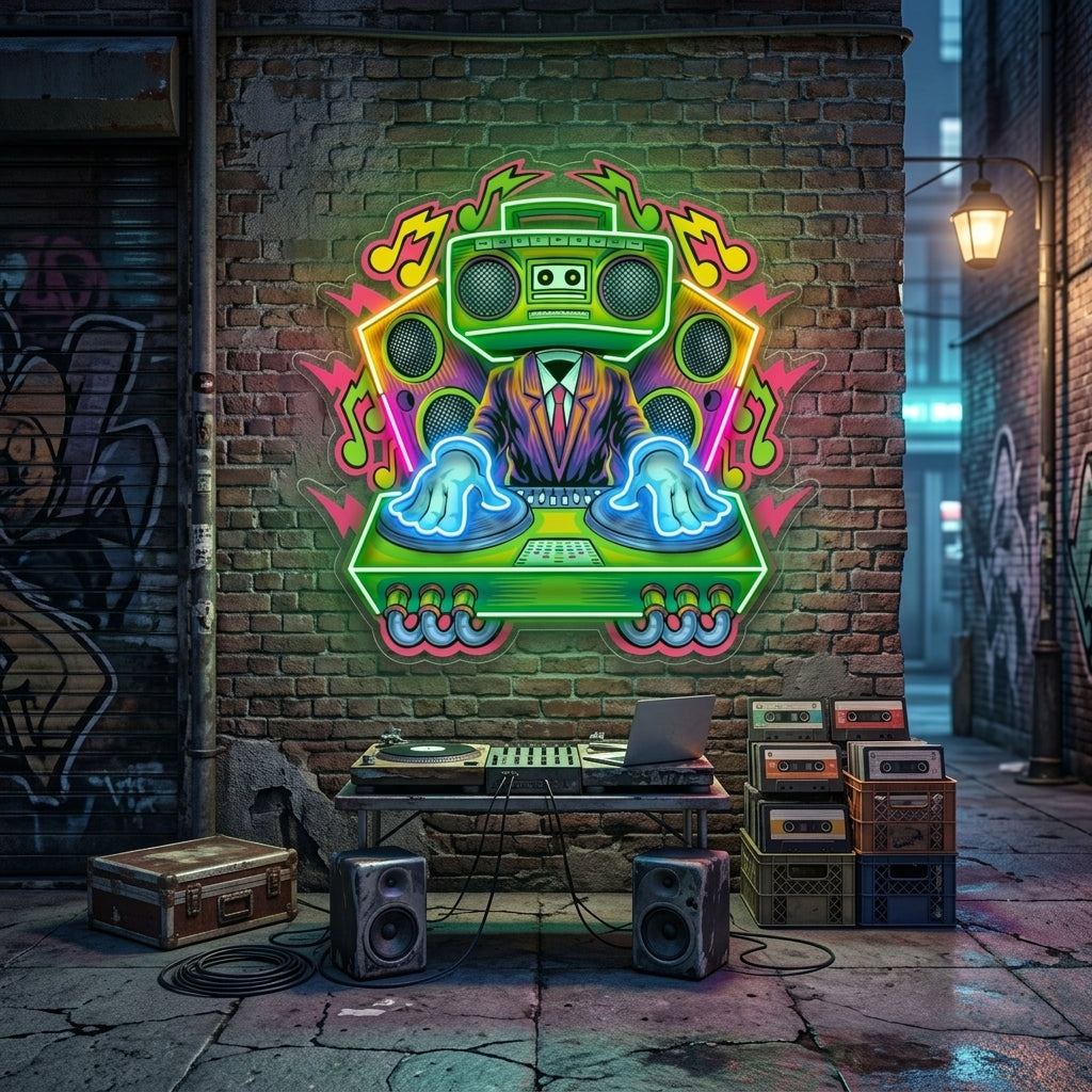 Dj Electro Music LED Neon Sign Light Pop Art