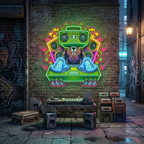 Dj Electro Music LED Neon Sign Light Pop Art
