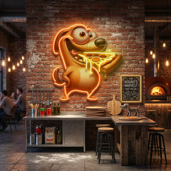 Dog Eat Pizza LED Neon Sign Light Pop Art