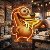 Dog Eat Pizza LED Neon Sign Light Pop Art