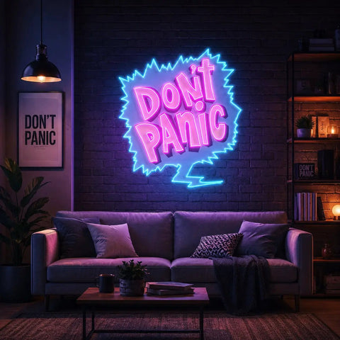 Don't Panic Led Neon Acrylic Artwork