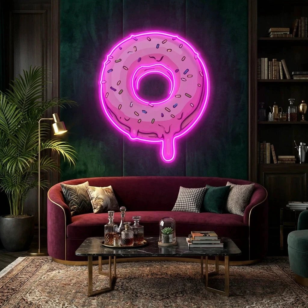 Donut Art Work Led Neon Sign Light