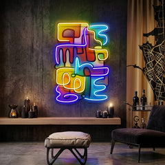 Doodle Painting Abstract Art LED Neon Sign Light Pop Art