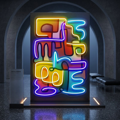 Doodle Painting Abstract Art LED Neon Sign Light Pop Art
