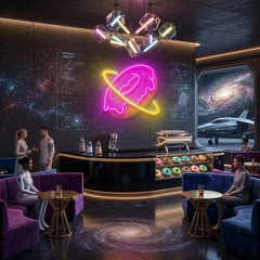 Doughnut Planet Artwork Led Neon Sign Light