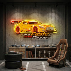 Drive Faster LED Neon Sign Light Pop Art
