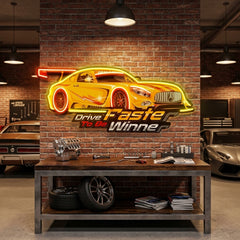 Drive Faster LED Neon Sign Light Pop Art