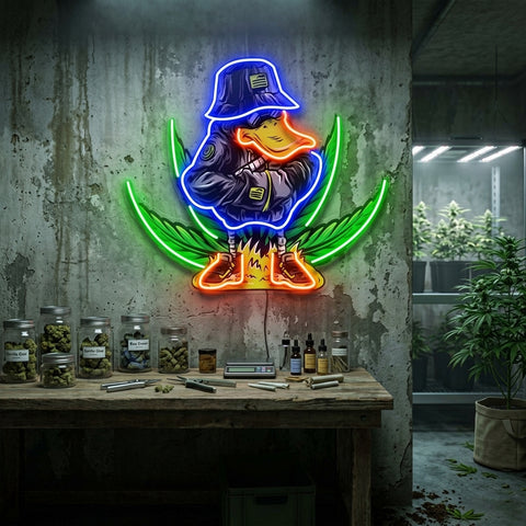 Duck In Weed LED Neon Sign Light Pop Art