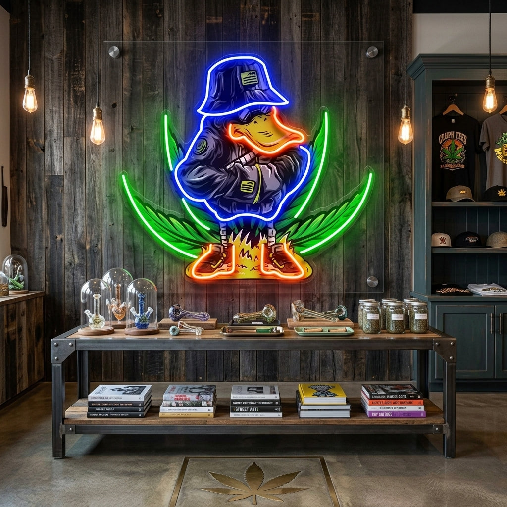 Duck In Weed LED Neon Sign Light Pop Art