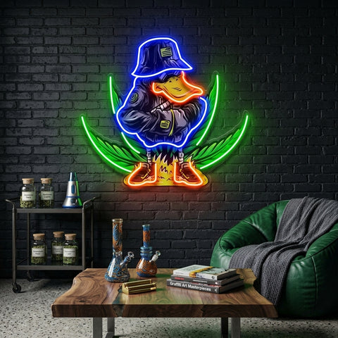 Duck In Weed LED Neon Sign Light Pop Art