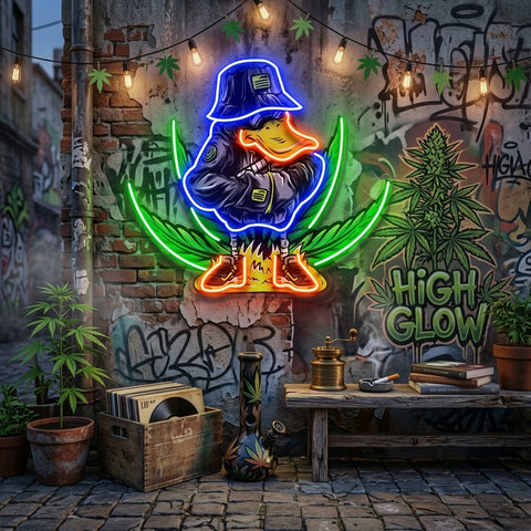 Duck In Weed LED Neon Sign Light Pop Art