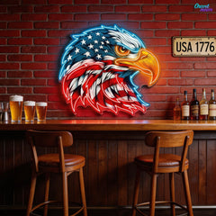 Eagle America Head Neon Sign