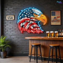 Eagle America Head Neon Sign