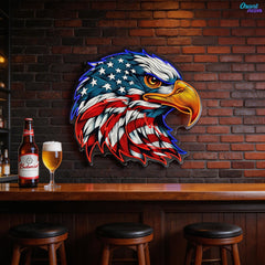 Eagle America Head Neon Sign