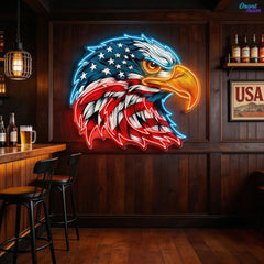 Eagle America Head Neon Sign
