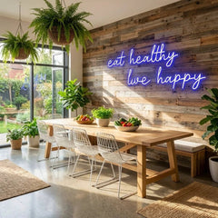 Eat Healthy, Live Happy Led Neon Sign Light