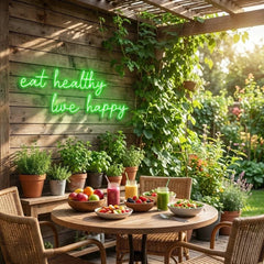 Eat Healthy, Live Happy Led Neon Sign Light