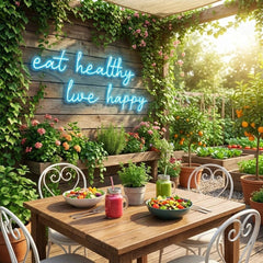 Eat Healthy, Live Happy Led Neon Sign Light