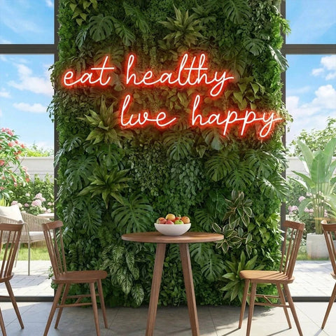Eat Healthy, Live Happy Led Neon Sign Light