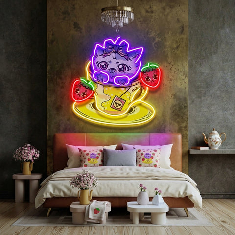 Emotional Cat LED Neon Sign Light Pop Art
