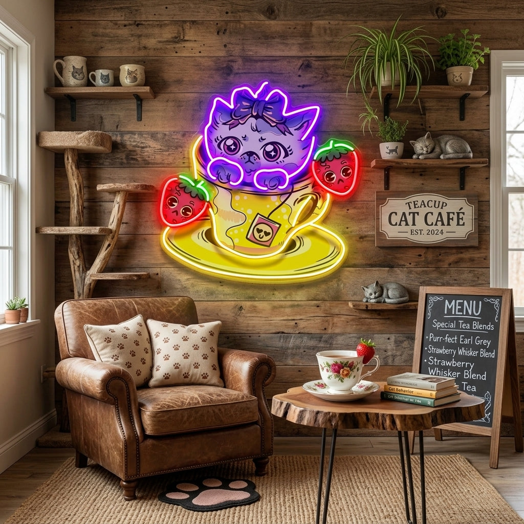 Emotional Cat LED Neon Sign Light Pop Art