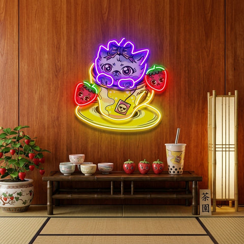 Emotional Cat LED Neon Sign Light Pop Art
