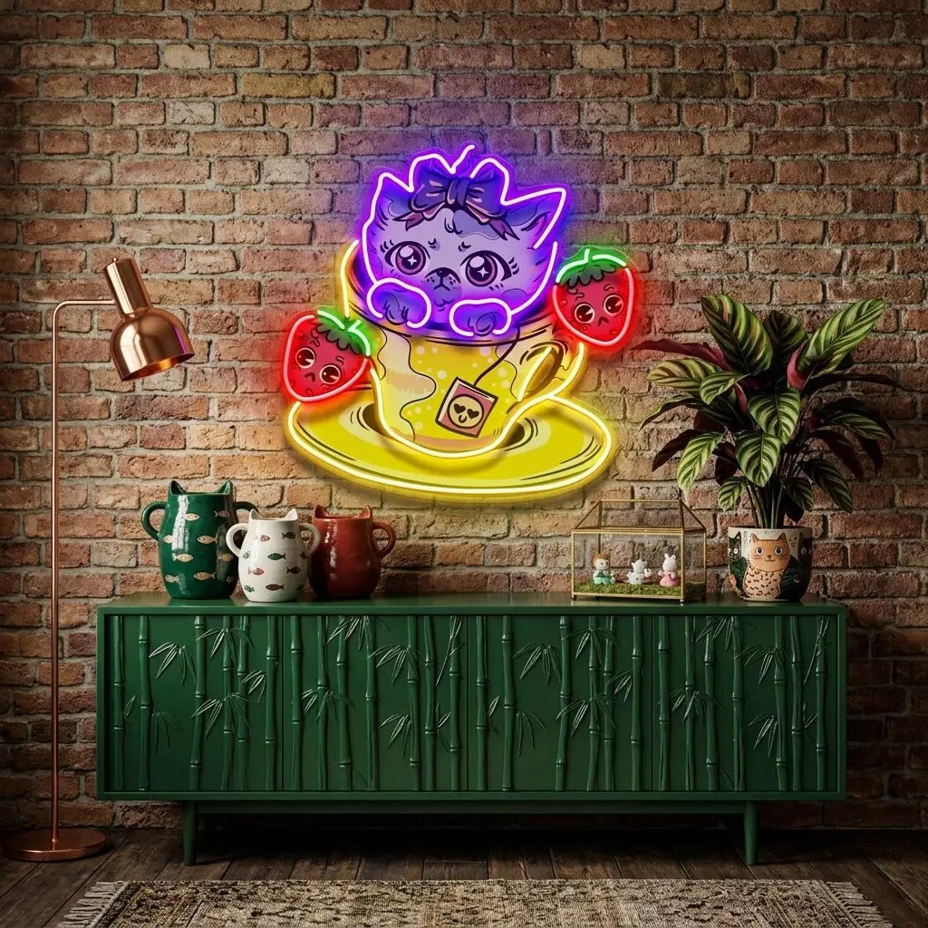 Emotional Cat LED Neon Sign Light Pop Art