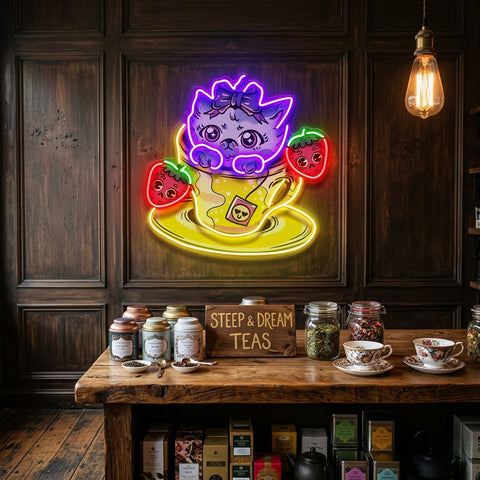 Emotional Cat LED Neon Sign Light Pop Art