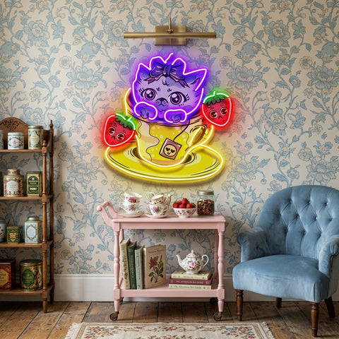 Emotional Cat LED Neon Sign Light Pop Art