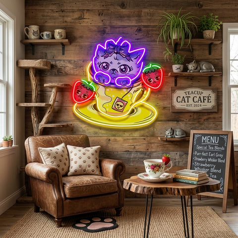 Emotional Cat LED Neon Sign Light Pop Art