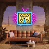 Emotionless Television Is Crying LED Neon Sign Light Pop Art