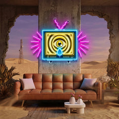 Emotionless Television Is Crying LED Neon Sign Light Pop Art