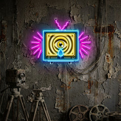 Emotionless Television Is Crying LED Neon Sign Light Pop Art