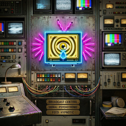 Emotionless Television Is Crying LED Neon Sign Light Pop Art