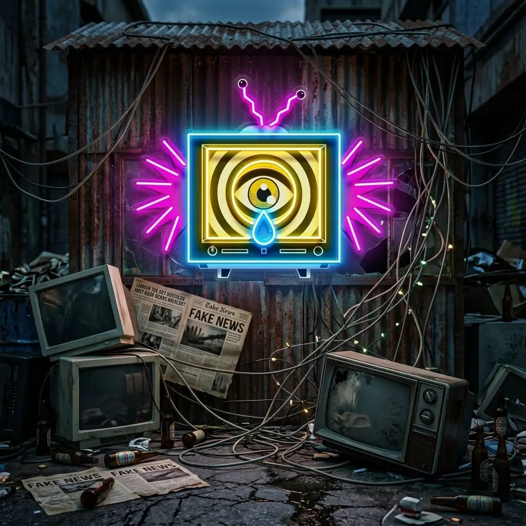 Emotionless Television Is Crying LED Neon Sign Light Pop Art