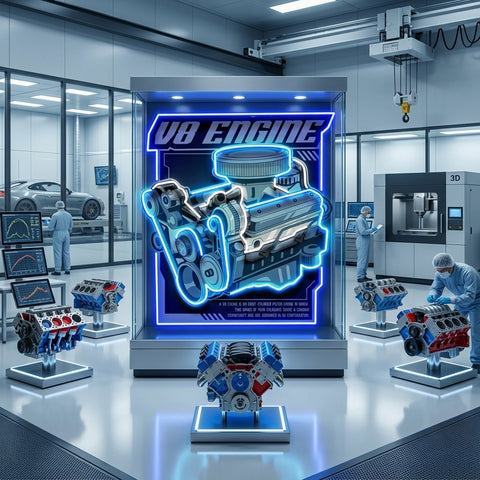Engine LED Neon Sign Light Pop Art