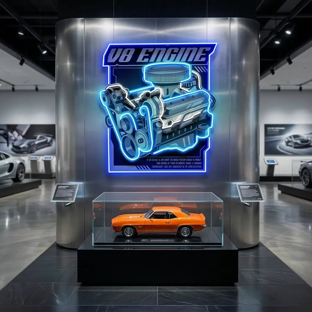 Engine LED Neon Sign Light Pop Art
