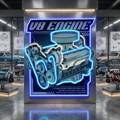 Engine LED Neon Sign Light Pop Art