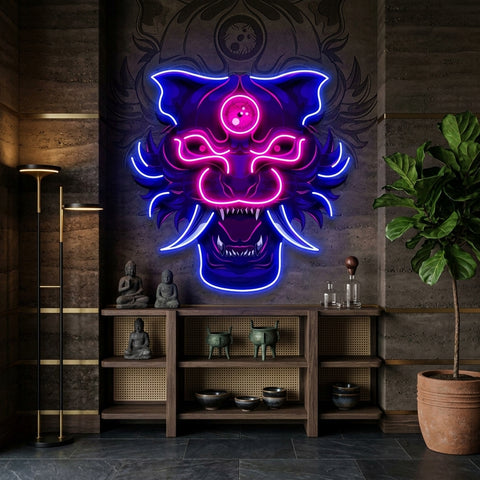 Evil Tiger Demon LED Neon Sign Light Pop Art