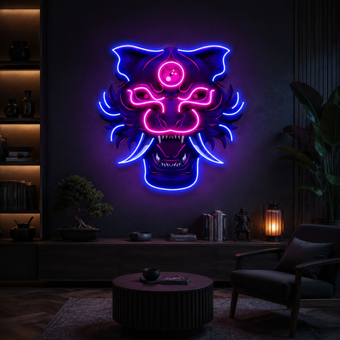 Evil Tiger Demon LED Neon Sign Light Pop Art