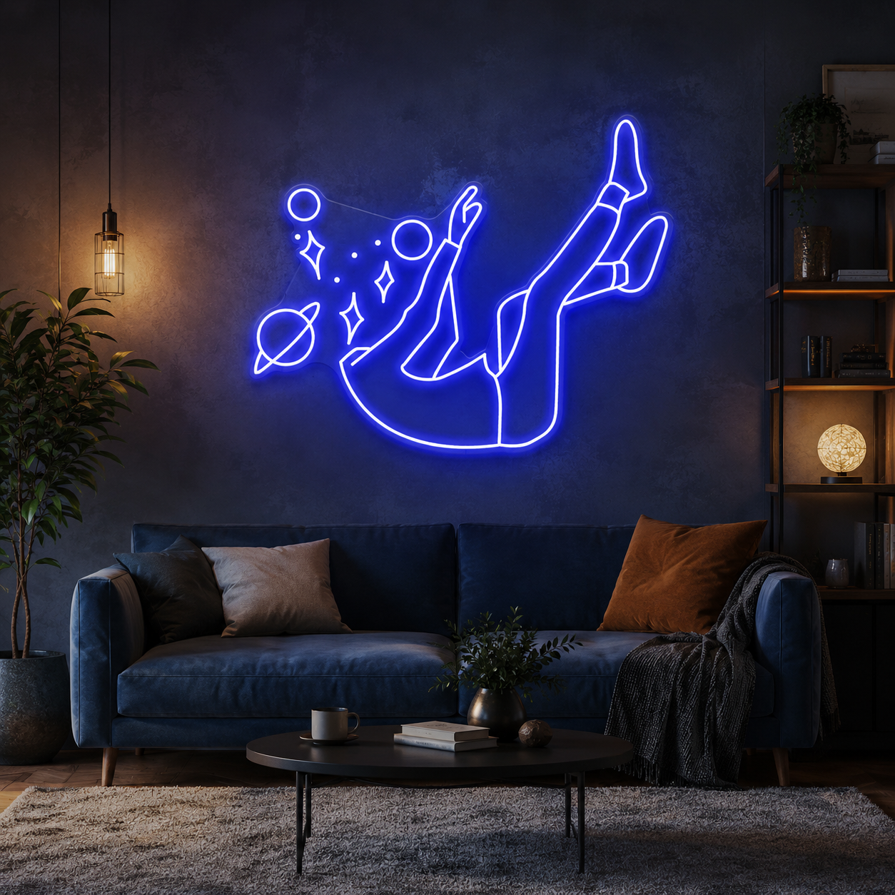 Falling Into Space Led Neon Sign Light