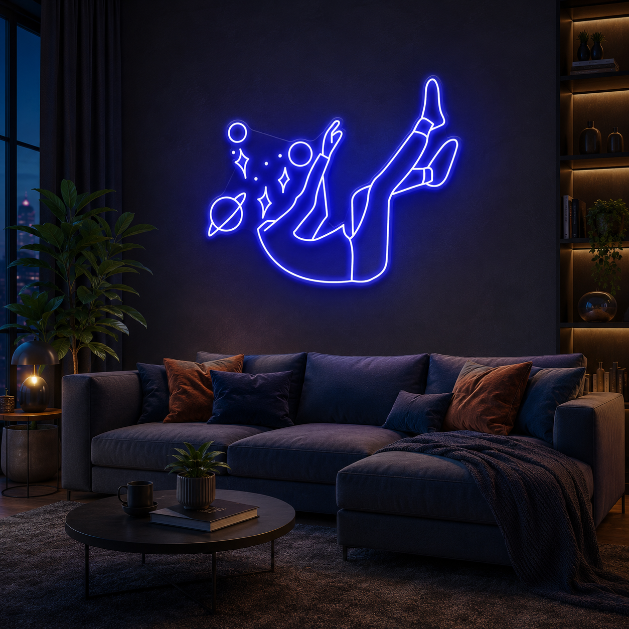 Falling Into Space Led Neon Sign Light