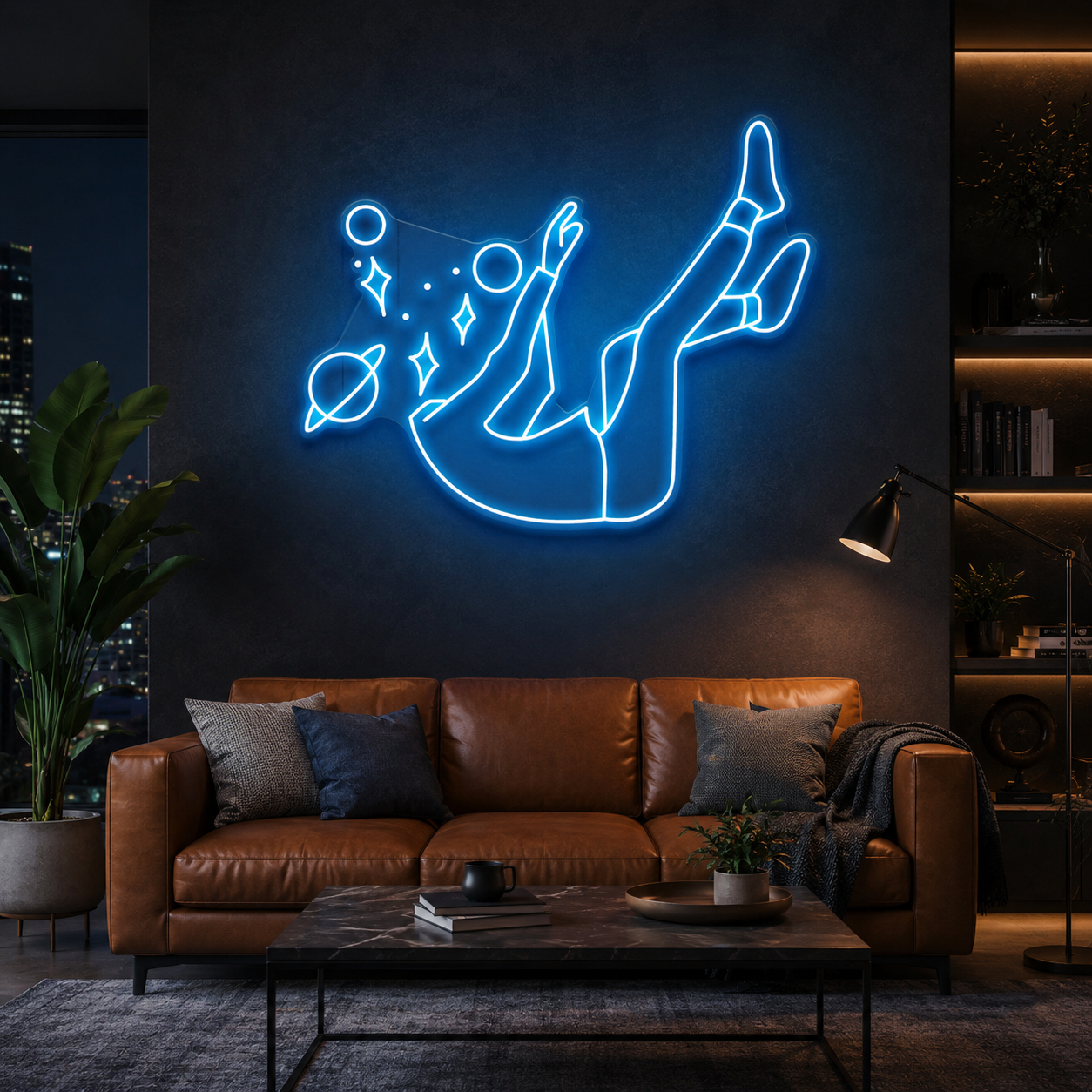 Falling Into Space Led Neon Sign Light