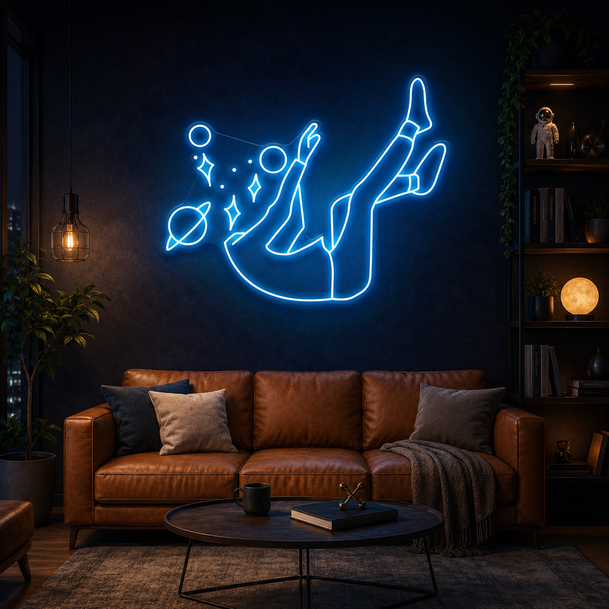 Falling Into Space Led Neon Sign Light