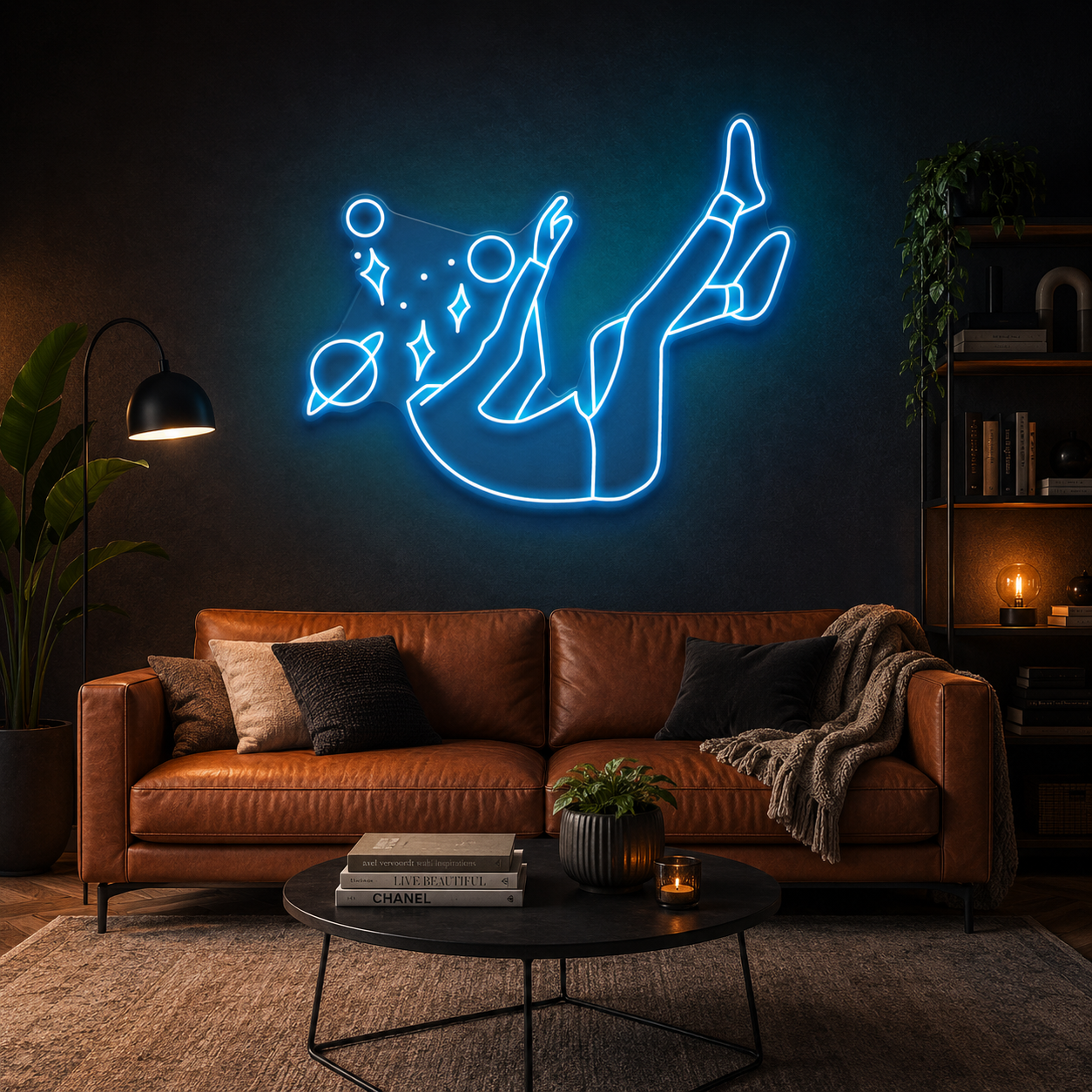 Falling Into Space Led Neon Sign Light