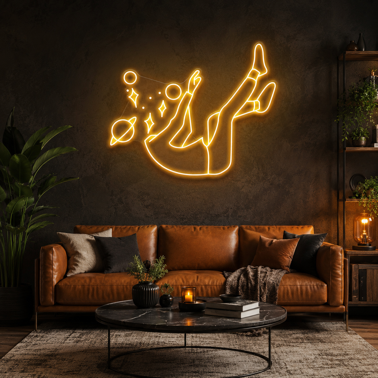 Falling Into Space Led Neon Sign Light